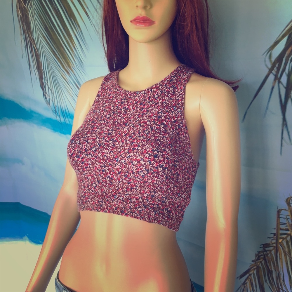 Floral midriff shirt size XS